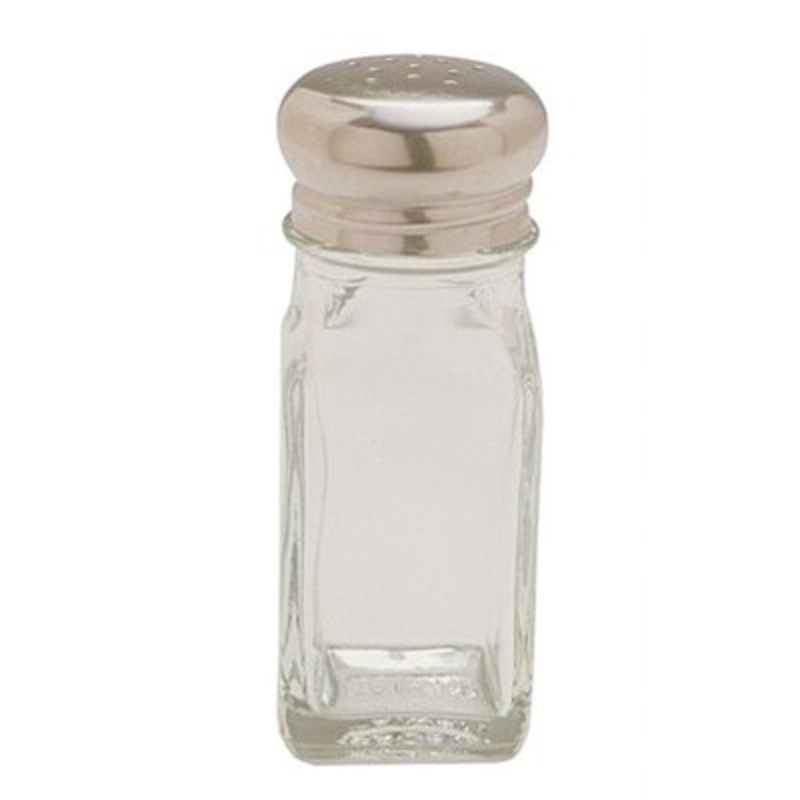 Square Shaker with Stainless Mushroom Cap - 2 oz.