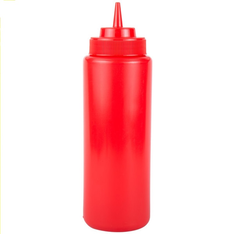 Squeeze Bottle 32 oz Red Wide Mouth