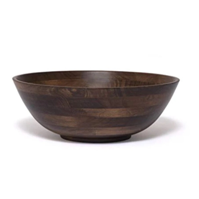 14"  Walnut finished Salad Bowl