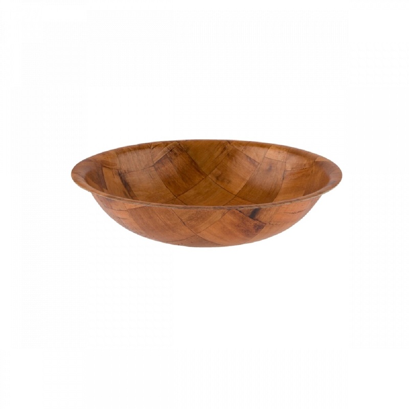 14'' x 4'' Woven Wood Salad Bowl