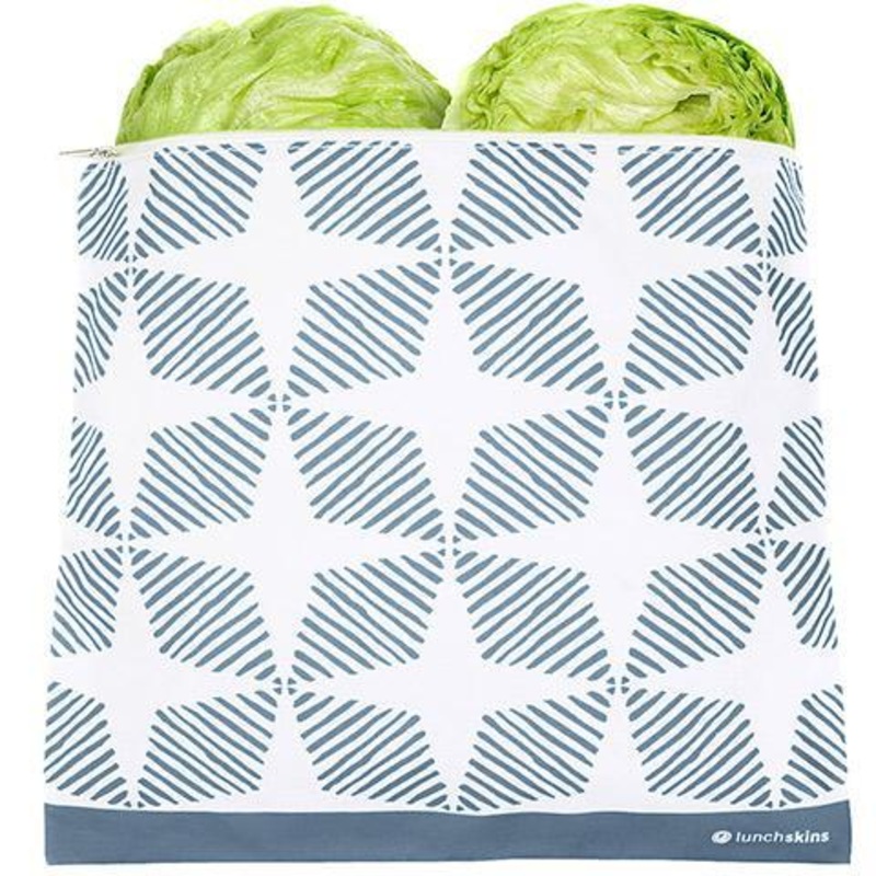 Reusable Zippered Bag - Navy Geo - Gallon