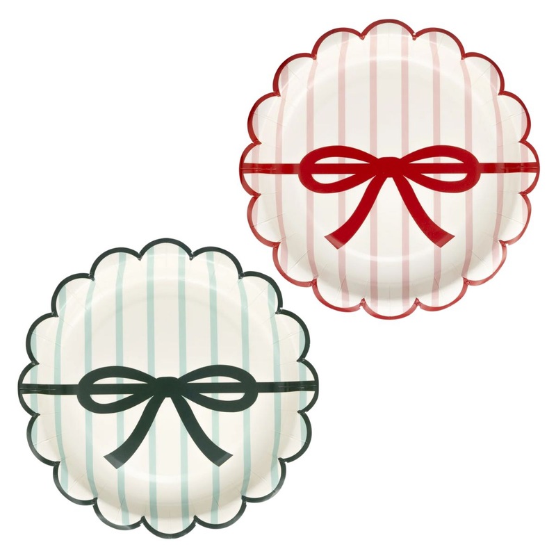 7" Red & Pink  Green & Mint Plates