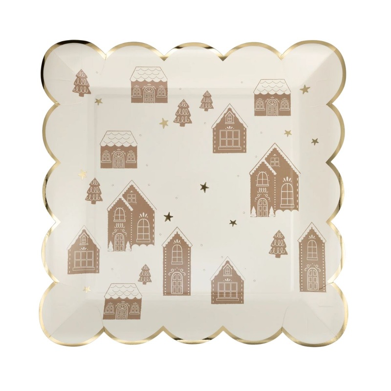 9" Gingerbread House Plate