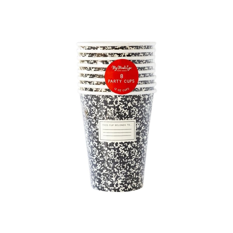 Back to School Composition Paper Cups