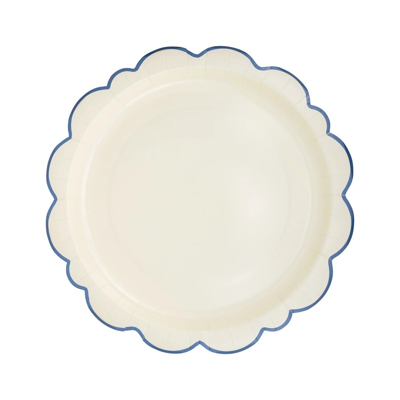 12" Pembroke Cream Paper Plate