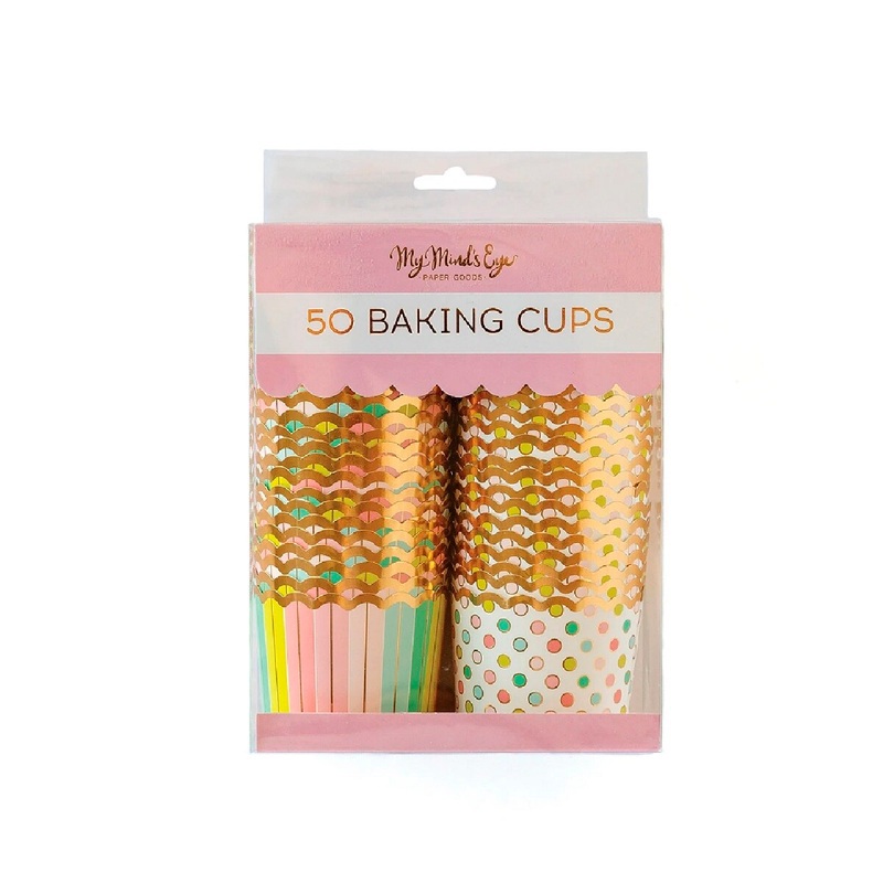 5 Oz Pastel Dots/Stripes Food Cups