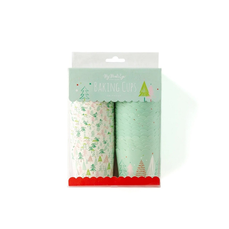 50-pc Whimsical Christmas Trees Food Cups