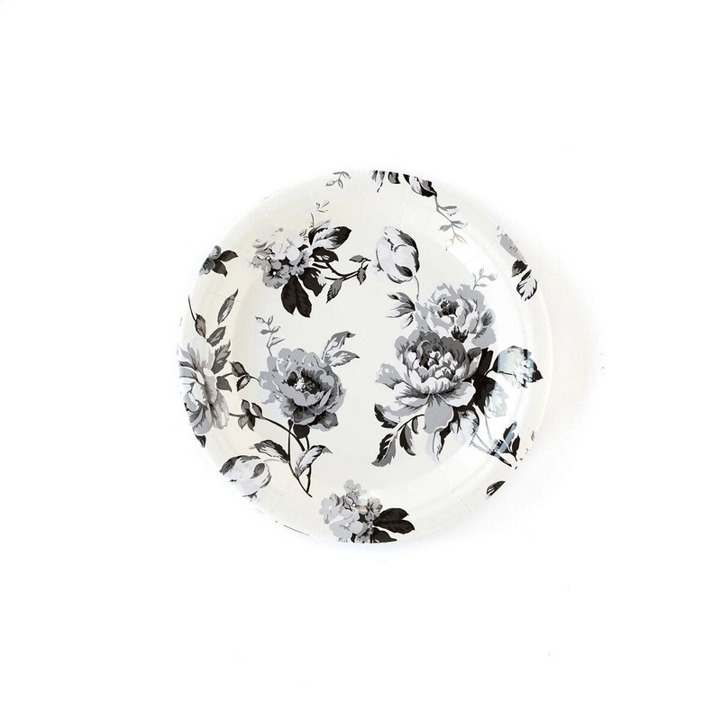 7" Gingham Floral Plates