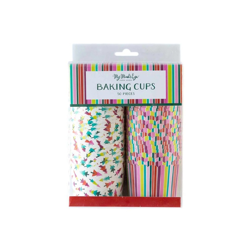 Bright Stripes and Trees Baking Cup - 50 ct. - 5 oz