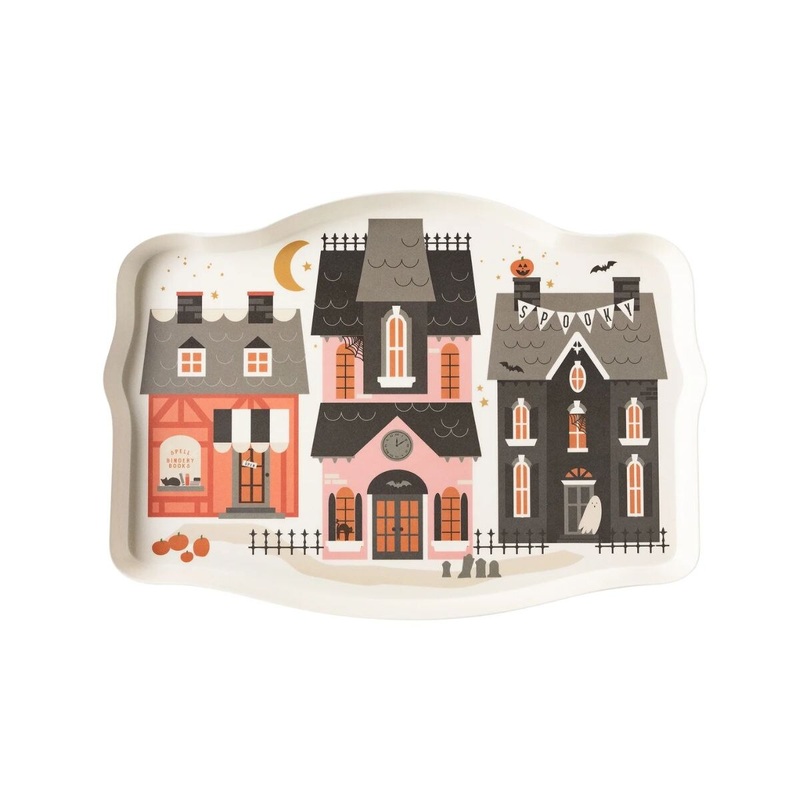 Haunted Village Bamboo Tray