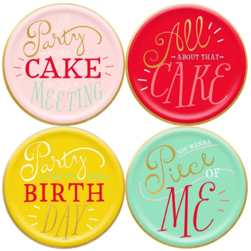 Hip Hip Hooray Cake Plate Set 7"