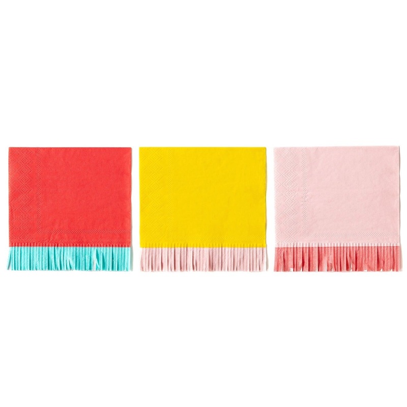 Hip Hip Hooray Fringe 5" Beverage Napkins