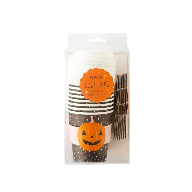 Black Pumpkin Dots To Go Cup