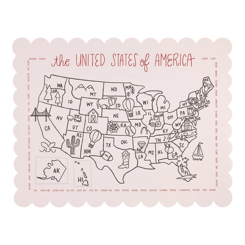 Color the USA Map Placemat