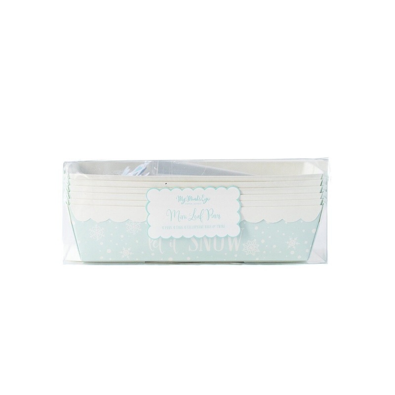 Let it Snow Paper Loaf Pan Set 7.5" X 3.25" X 2"