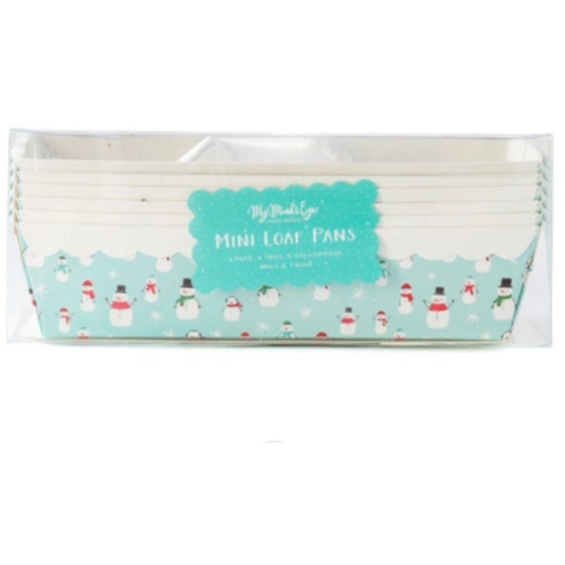 Snowmen Paper Loaf Pan Set 7.5" X 3.25" X 2"