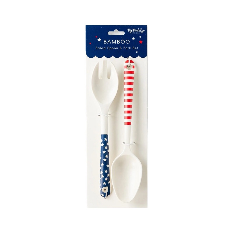 Stars and Stripes Bamboo Fork/Spoon