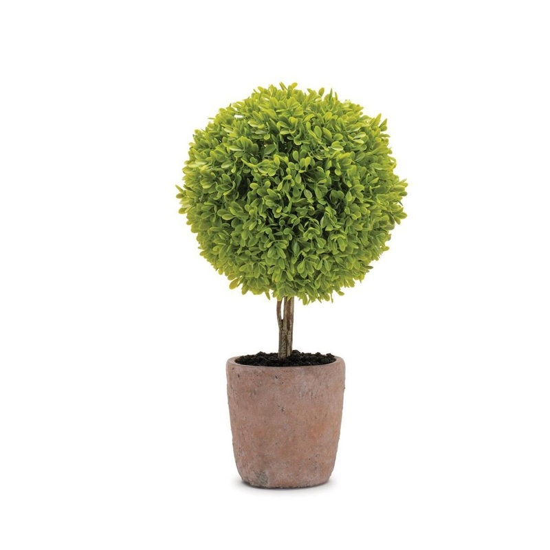 12.5" Plastic Potted Topiary
