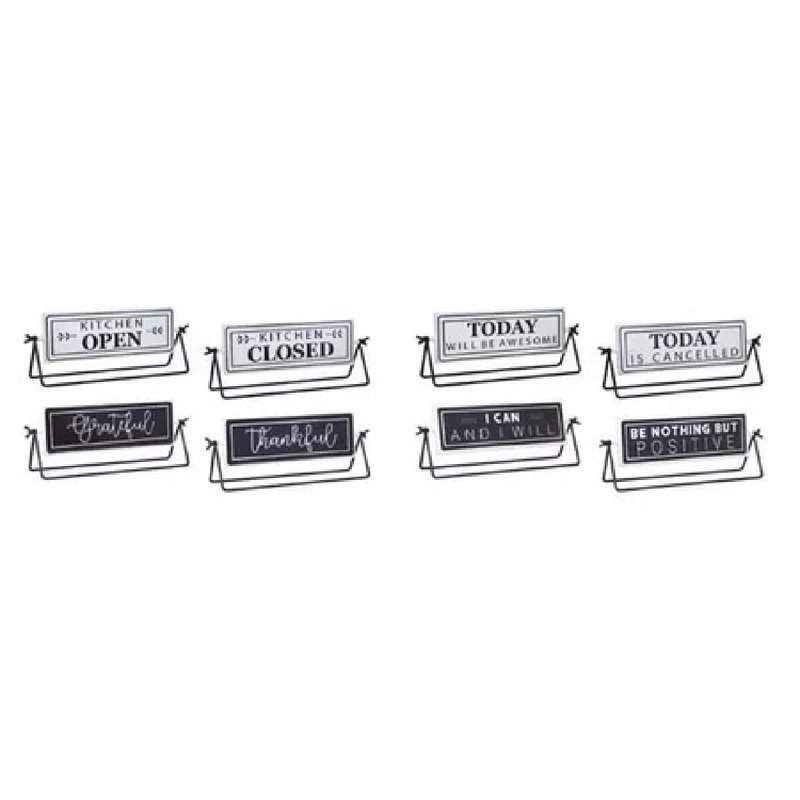 12.75 x 4.75 in. Reversable Sign with Stand