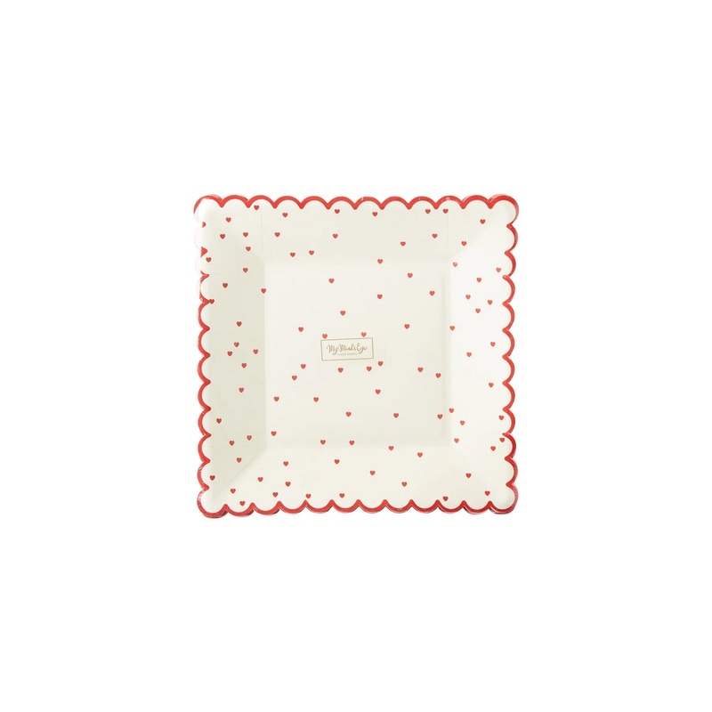 8" Valentine Red Plate