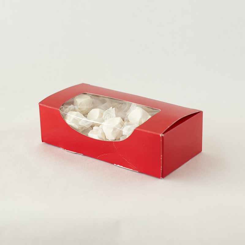 Candy Box 1# 1-piece Red with Window - 25 Ct