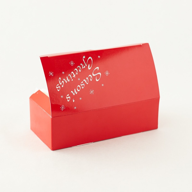 Candy Box 1# 1-piece Seasons Greetings Red - 25 ct.