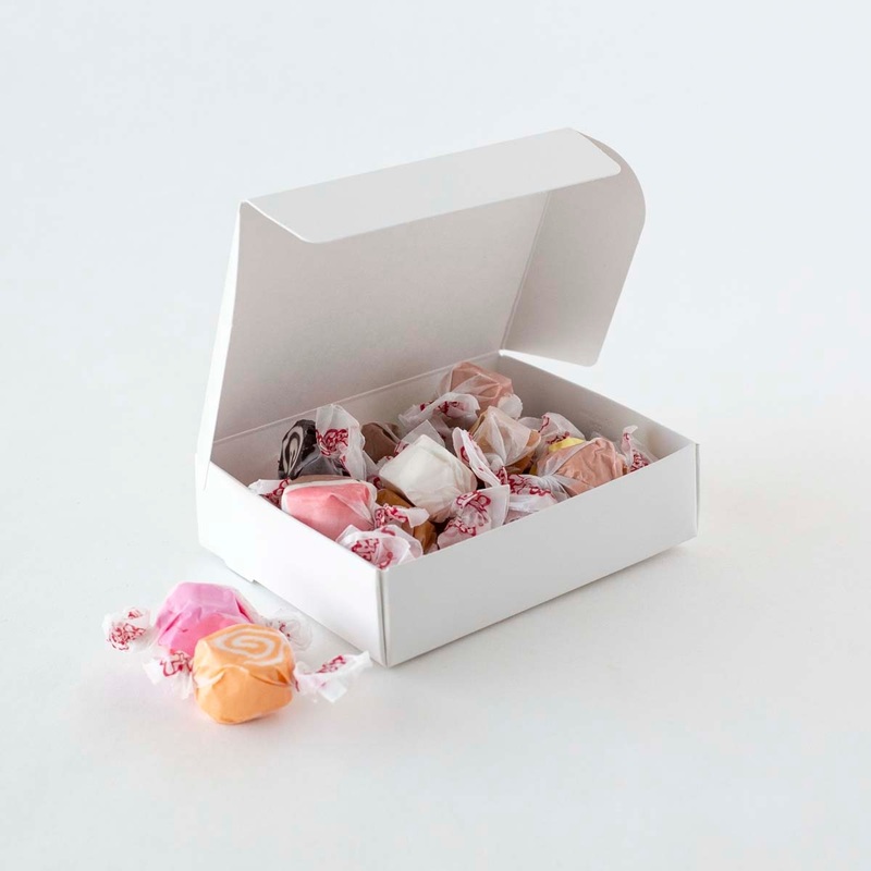 Candy Box 1/4# Flat 1-Piece White - 25 ct.