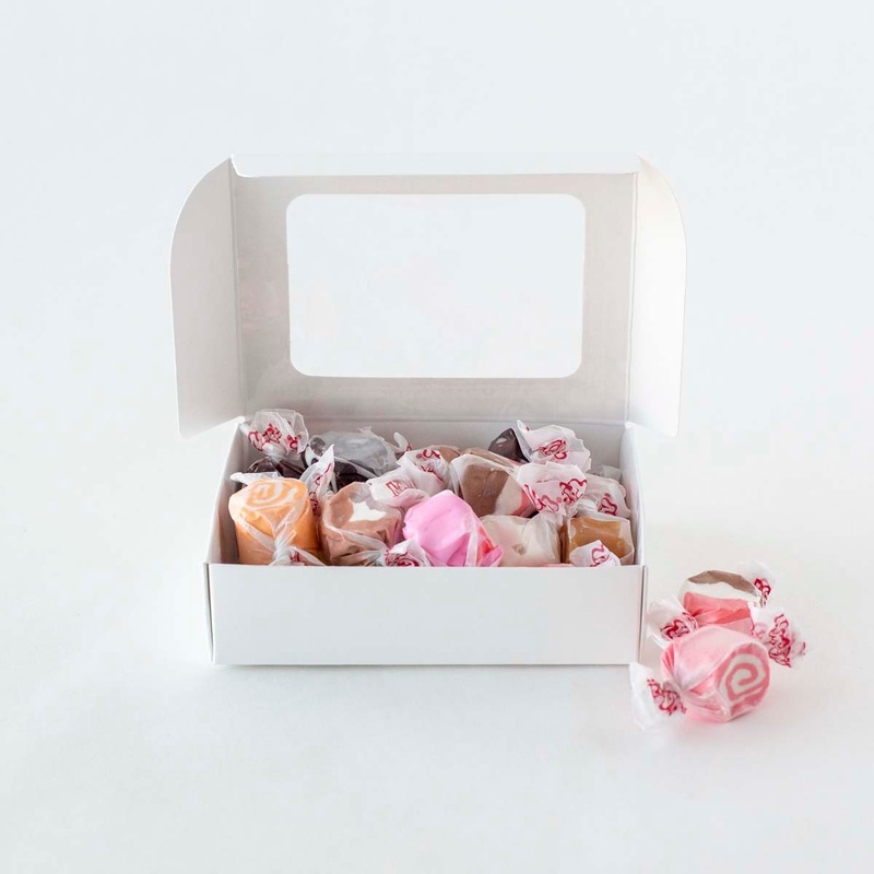 Candy Box 1/4# Flat 1-piece White w/ Window - 25 ct.