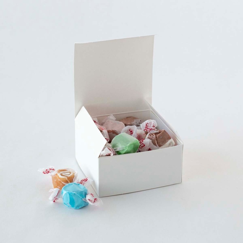 Candy Box 1/4# White 1-Piece Square - 25 ct.