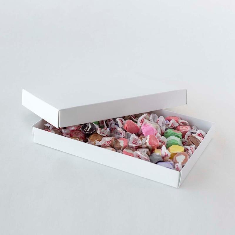 Candy Box 1 lb. White - 2 Piece Top and Bottom - 10 Ct.