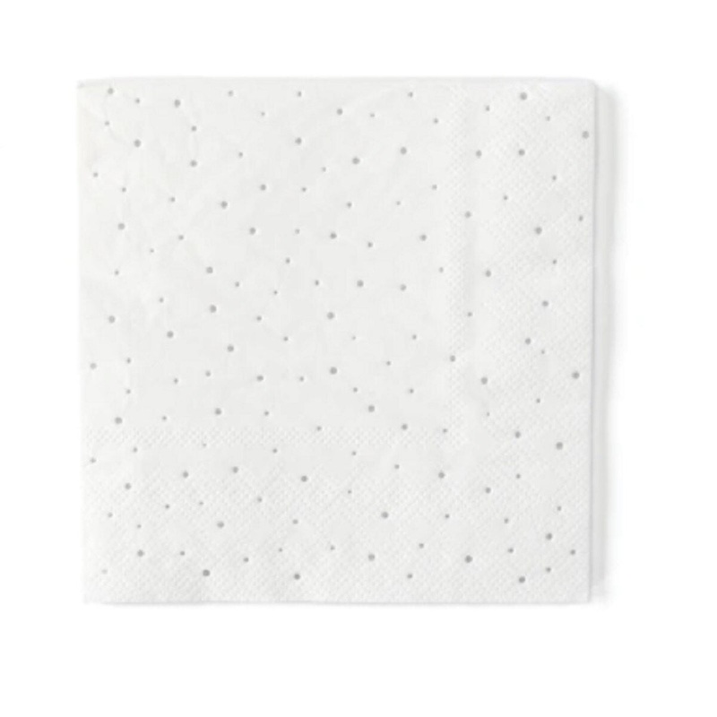 Winter White Mini Dot Cocktail Napkin 5"x5"