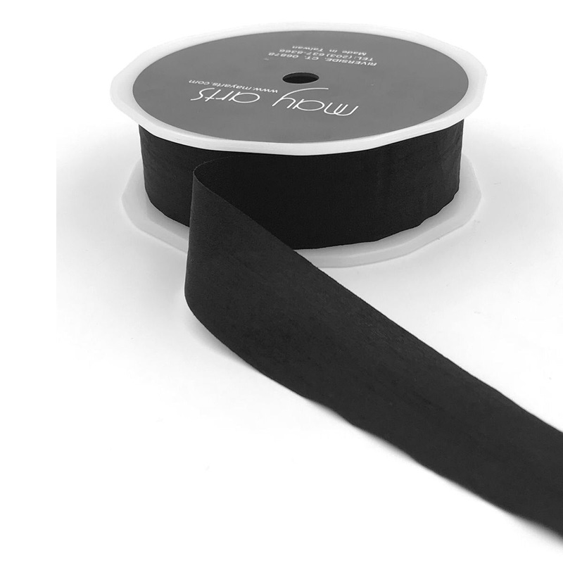 1" Ribbon Faux Silk Black