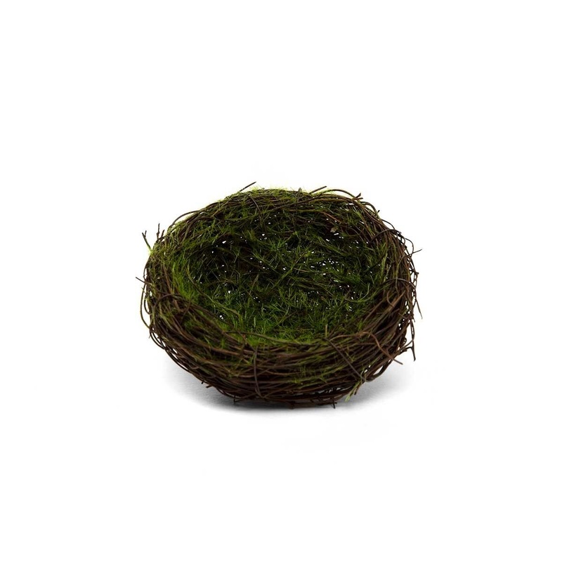 3.75" Nest w/Moss Twig