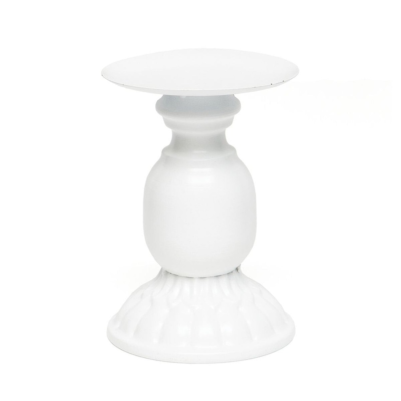 5.5" White Candle Holder