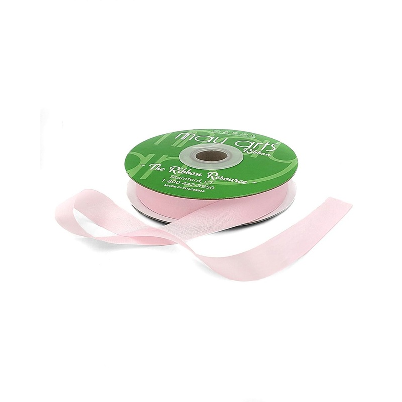 5/8 Inch Classic Woven Edge Seam Binding Ribbon- Pink