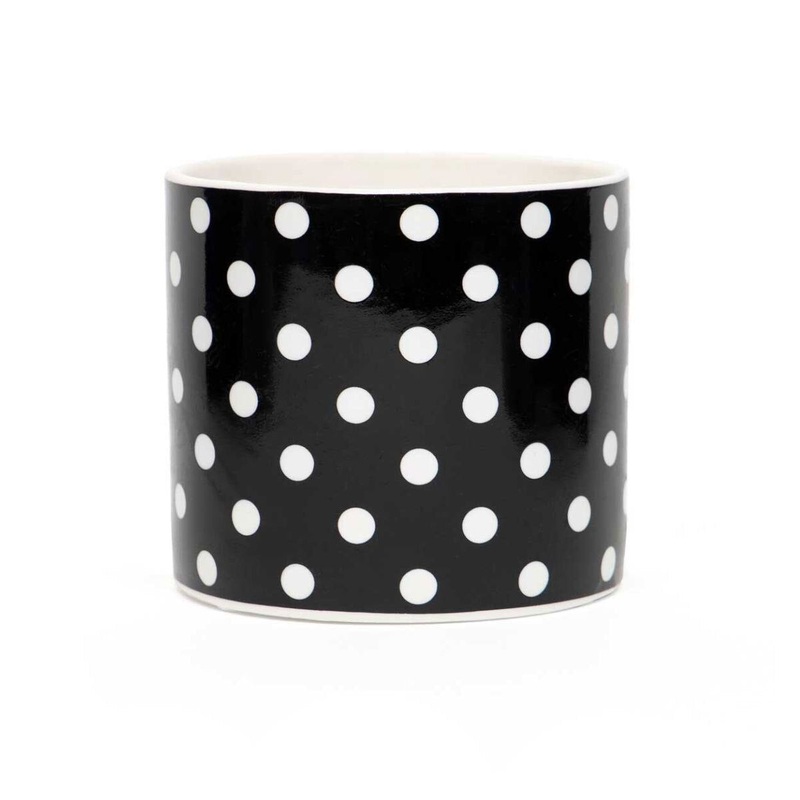 Black/White Polka Dot Pot