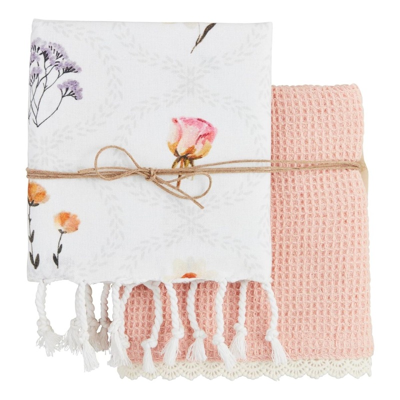 Flower Stem Dish Towel Set