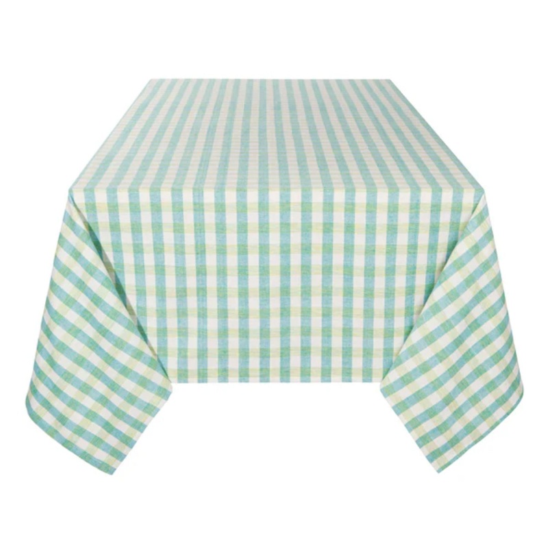 120" x 60" Second Spin Twisted Teal Tablecloth
