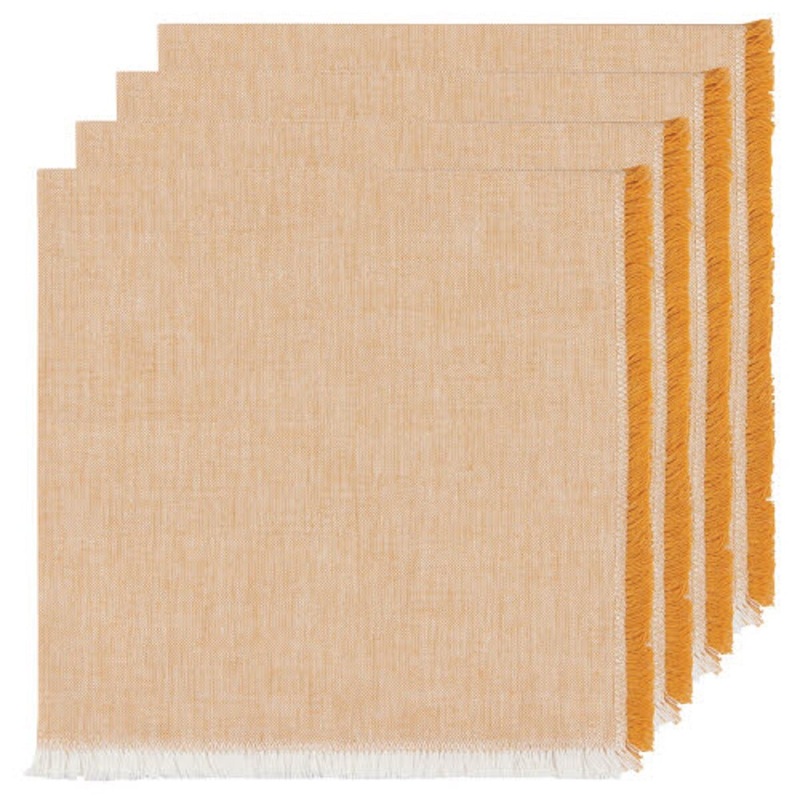 4-Pc Heirloom Chambray Napkins - Ochre