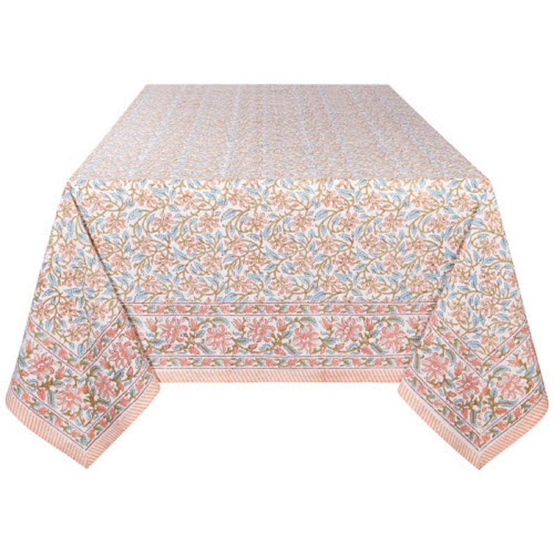90" Block Print Meadow Table Cover