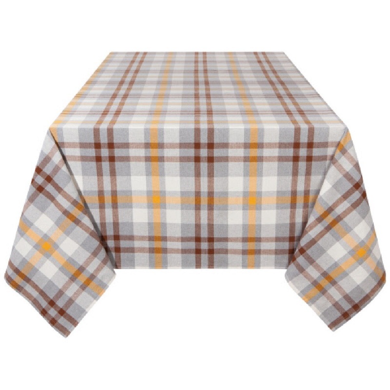 90" Second Spin Plaid Maize Table Cloth