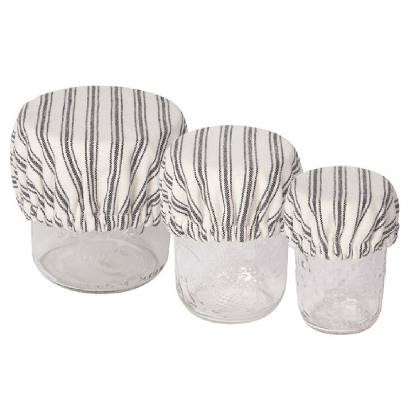 Mini Bowl Covers - Ticking Stripe  - Set of 3