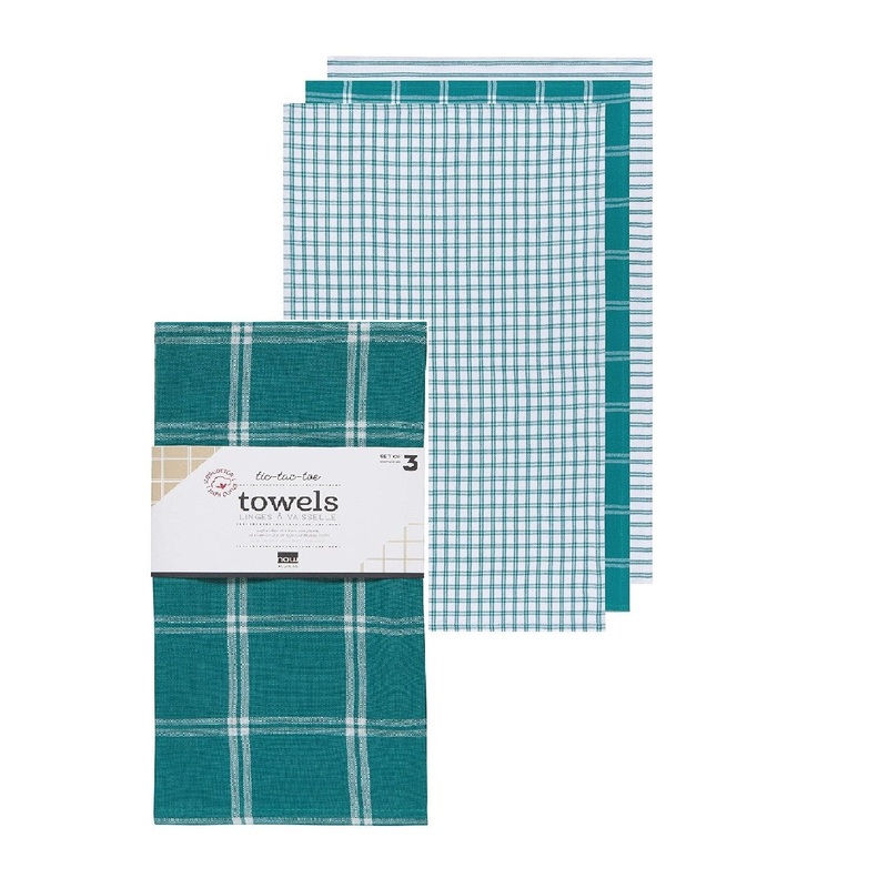Now Designs Peacock Tic Tac Toe Dishtowels Set of 3