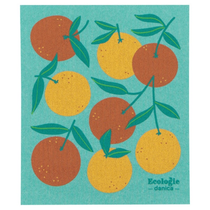 Swedish Dish Cloth - Oranges