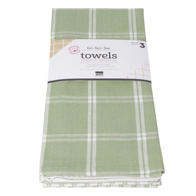 Tic Tac Toe Towel Set - Sage
