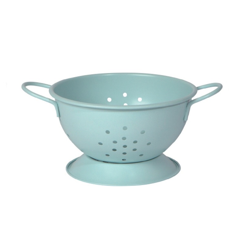 Matte Metal 1 Qt Colander - Robins Egg