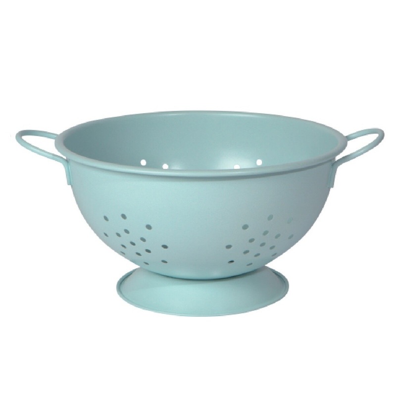 Matte Metal 2.7 Qt Colander - Robins Egg