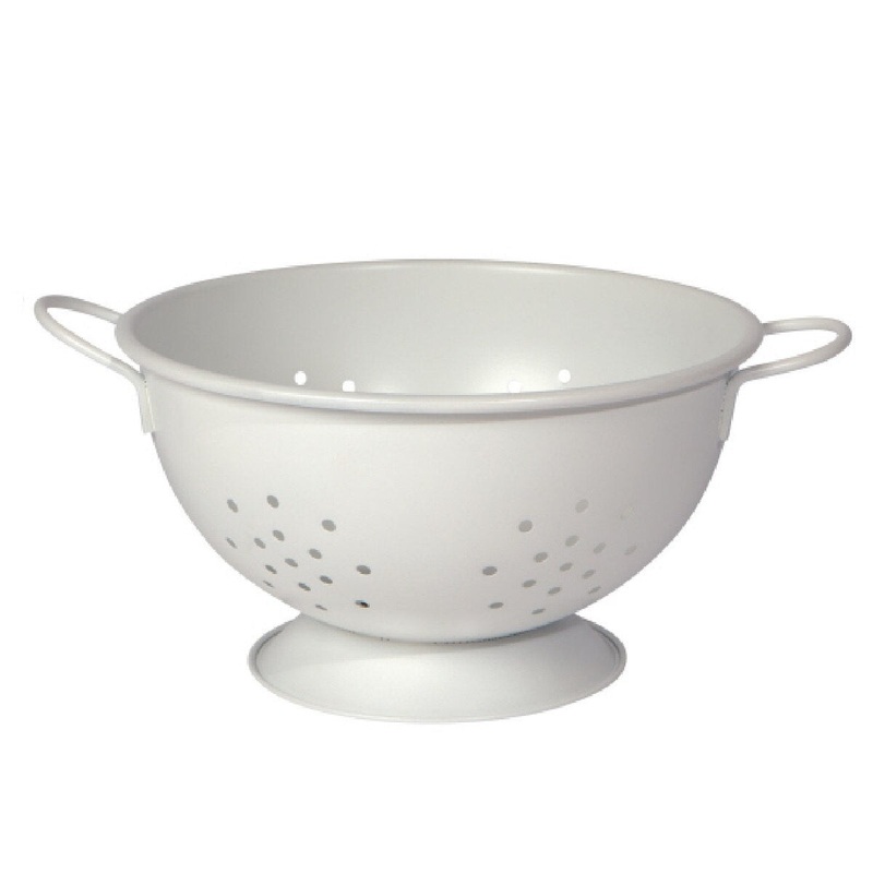 Matte Metal 2.7 Qt Colander - White