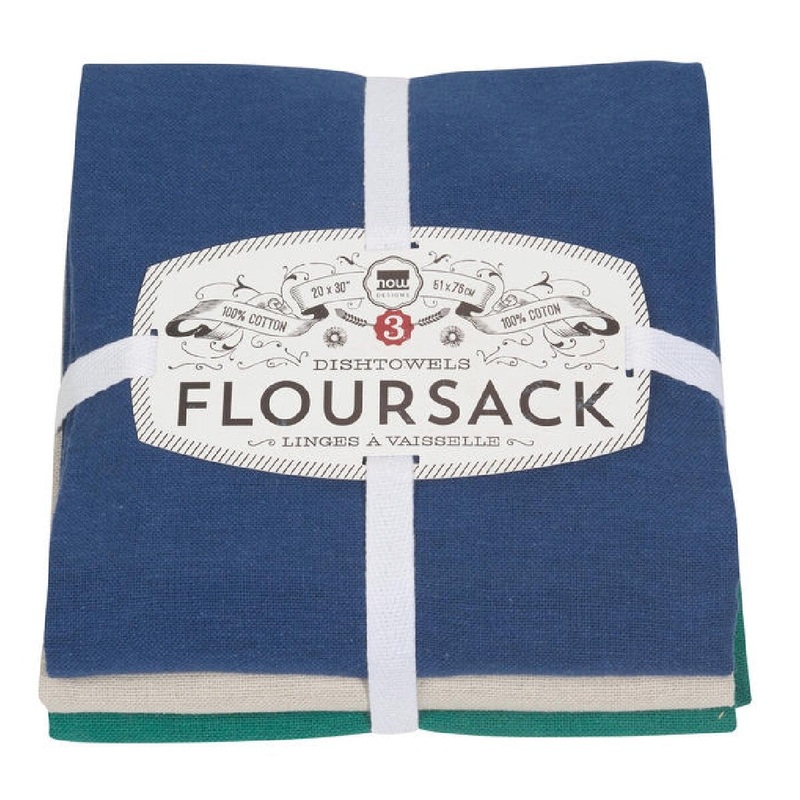 Flour Sack Towels - Navy/Lunar/Emerald