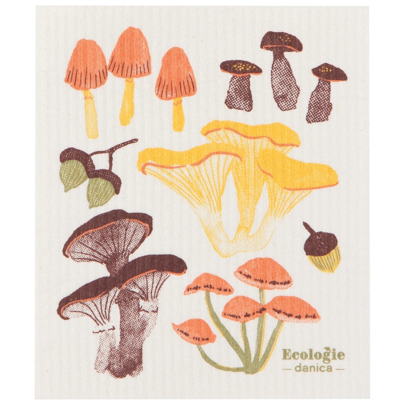 Swedish Dish Cloth - Field Mushrooms